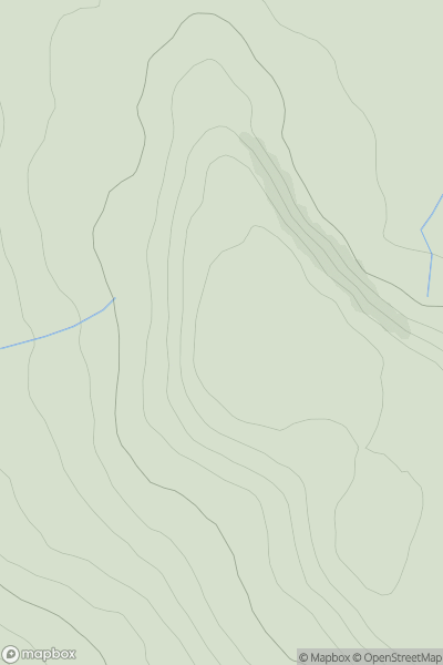 Thumbnail image for Little Fell [North Pennines] [NY780222] showing contour plot for surrounding peak